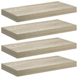 Vidaxl wandschappen zwevend 4 st 50x23x3,8 cm mdf eikenkleurig