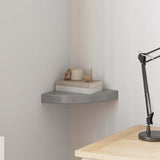 Vidaxl hoekschap zwevend 25x25x3,8 cm mdf hoogglans grijs