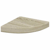 Vidaxl hoekschap zwevend 25x25x3,8 cm mdf eikenkleurig