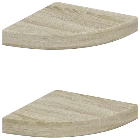 Vidaxl hoekschappen zwevend 2 st 25x25x3,8 cm mdf eikenkleurig