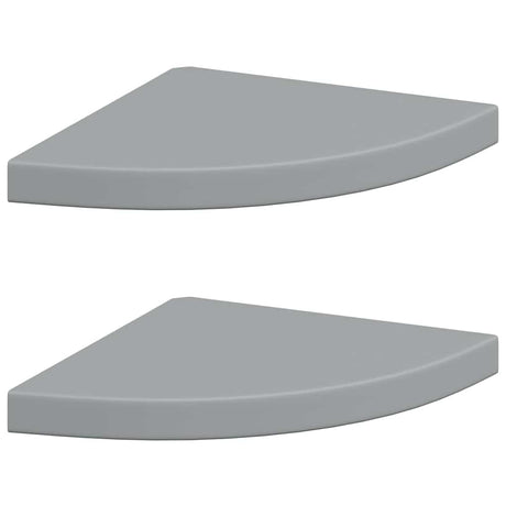 Vidaxl hoekschappen zwevend 2 st 35x35x3,8 cm mdf grijs