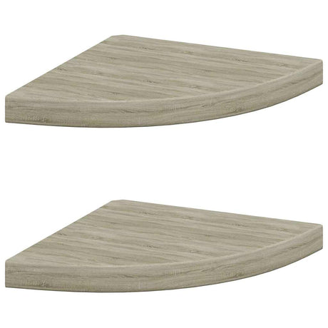 Vidaxl hoekschappen zwevend 2 st 35x35x3,8 cm mdf eikenkleurig