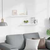 Vidaxl fotoplanken 2 st 60x9x3 cm mdf wit