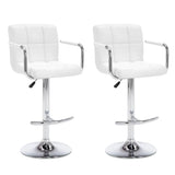 Vidaxl barstoelen 2 st kunstleer wit