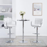 Vidaxl barstoelen 2 st kunstleer wit