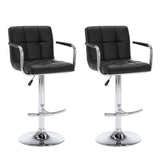 Vidaxl barstoelen 2 st kunstleer zwart