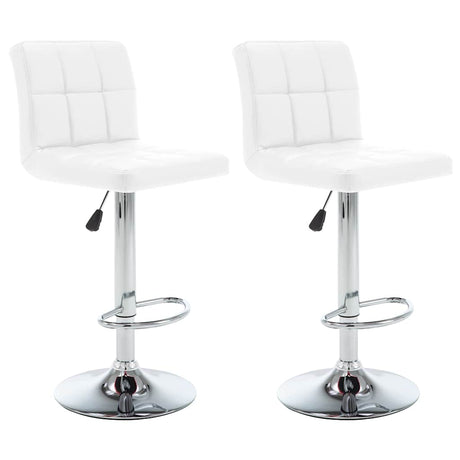 Vidaxl barstoelen 2 st kunstleer wit