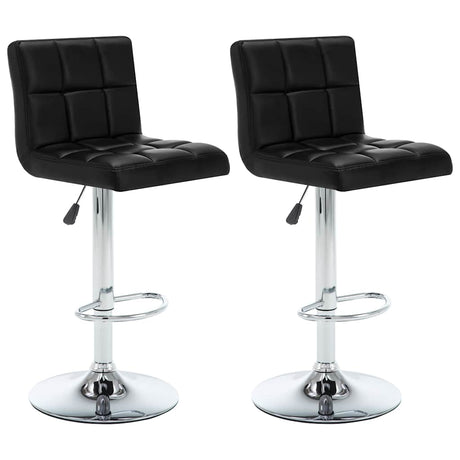 Vidaxl barstoelen 2 st kunstleer zwart
