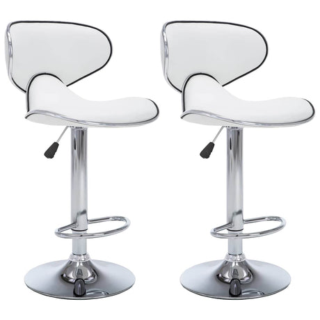 Vidaxl barstoelen 2 st kunstleer wit