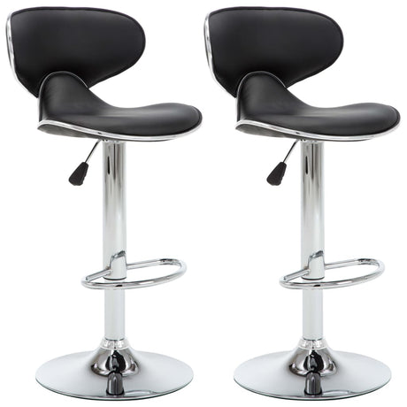 Vidaxl barstoelen 2 st kunstleer zwart