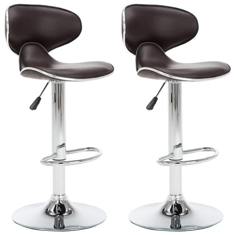 Vidaxl barstoelen 2 st kunstleer bruin