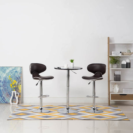 Vidaxl barstoelen 2 st kunstleer bruin