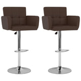 Vidaxl barstoelen 2 st kunstleer bruin