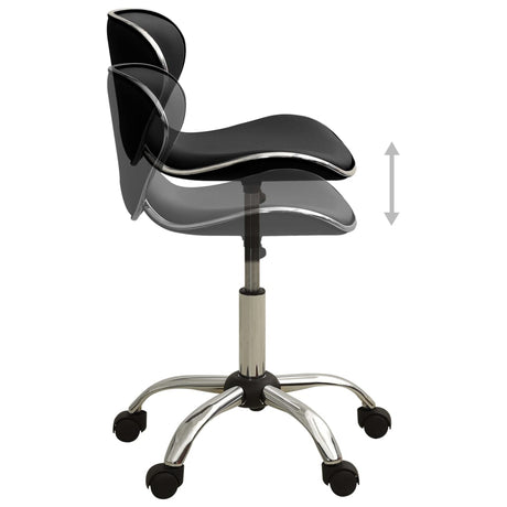 VidaXL Salonhocker schwarzes Kunstleder