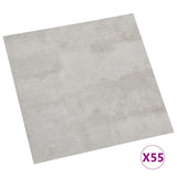 Vidaxl Dielen selbst -adhäsiv 55 ST 5.11 m² PVC Hellgrau