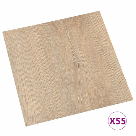 Vidaxl vloerplanken lichtgrijs, donkerbruin 5,11 m² 55 st pvc