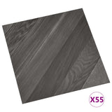 Vidaxl Bodendielen selbstklebend 55 Stk. 5,11 m² PVC gestreift grau