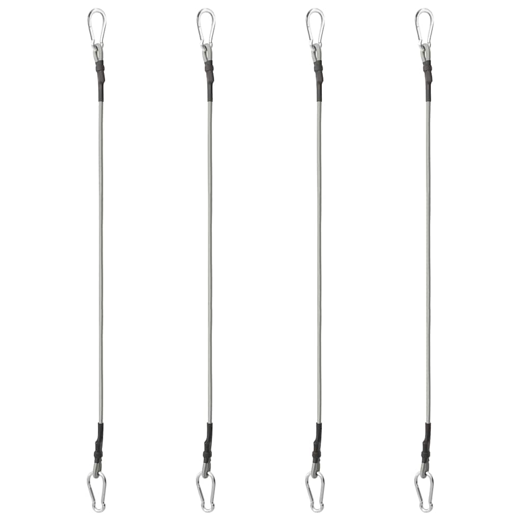 Vidaxxl Seile mit Karabiner 4 Stück Gummi