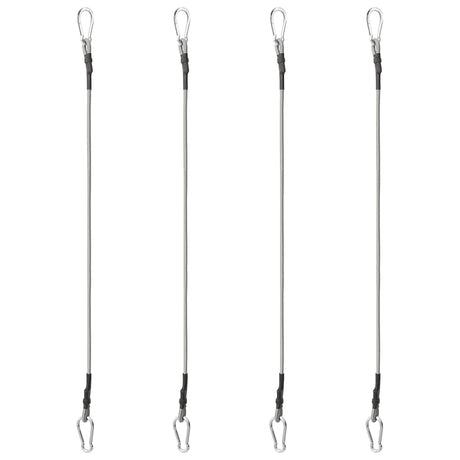 Vidaxxl Seile mit Karabiner 4 Stück Gummi