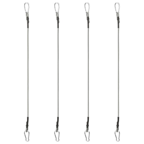 Vidaxlseile mit Carabiner 4 St. Gummi