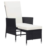 Vidaxl 2-delige loungeset met kussens poly rattan zwart