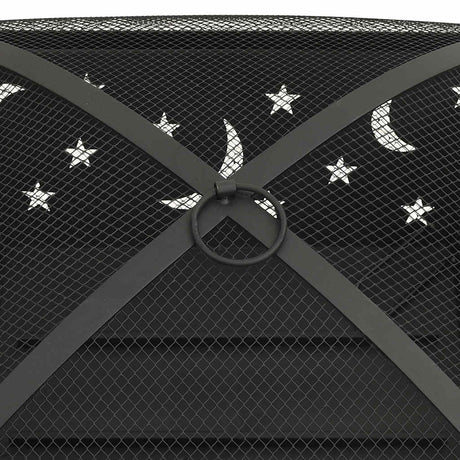 Vidaxl -Kamin mit Poker xxl 62 cm Stahl