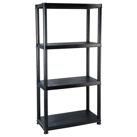 VIDAXL-LAGER RAKE 4-Layer 61x30.5x130 cm Kunststoff Schwarz