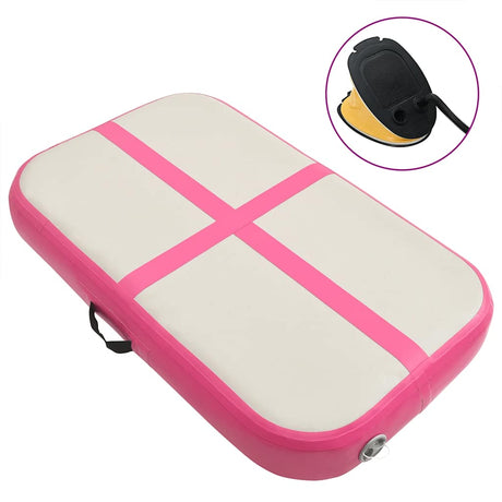 Vidaxl Gymnastics Matte mit Pumpen aufblasbar 60x100x15 cm PVC Pink