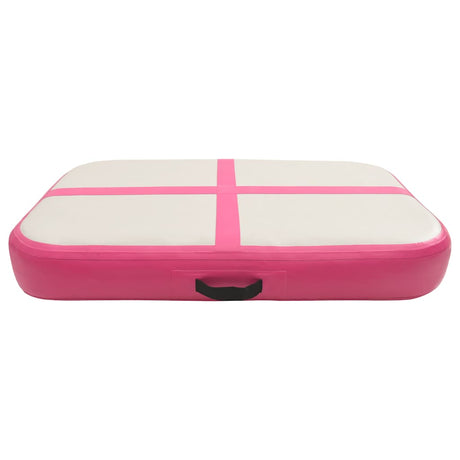 Vidaxl Gymnastics Matte mit Pumpen aufblasbar 60x100x15 cm PVC Pink
