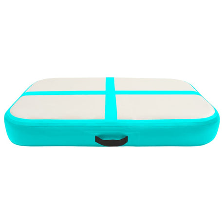 Vidaxl Gymnastics Matte mit Pumpenblasable 60x100x15 cm PVC Grün