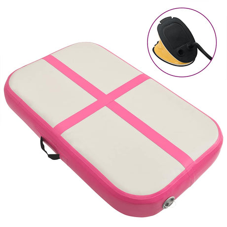 Vidaxl gymnastics mat with pump inflatable 60x100x20 cm PVC pink