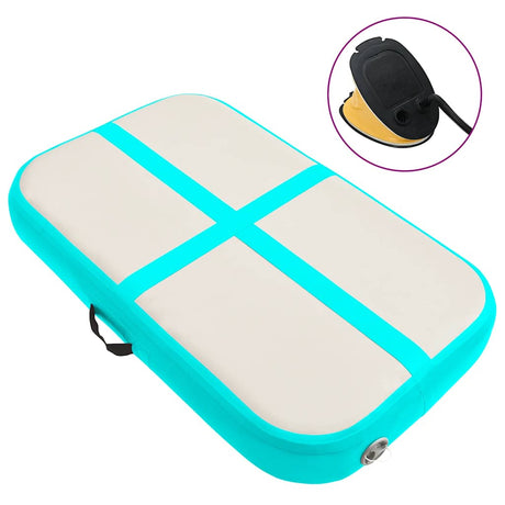 Vidaxl gymnastics mat with pump inflatable 60x100x20 cm PVC green