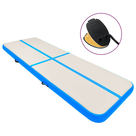 Vidaxl Gymnastics Matte mit Pumpenblasable 300x100x15 cm PVC Blau