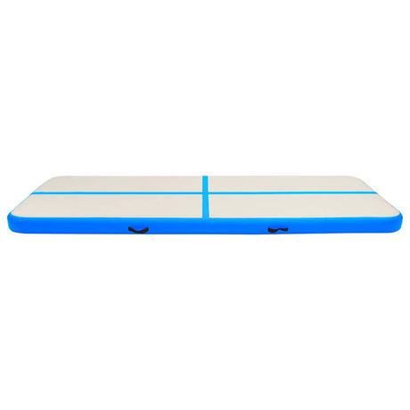 Vidaxl Gymnastics Matte mit Pumpen aufblasbar 400x100x15 cm PVC Blau