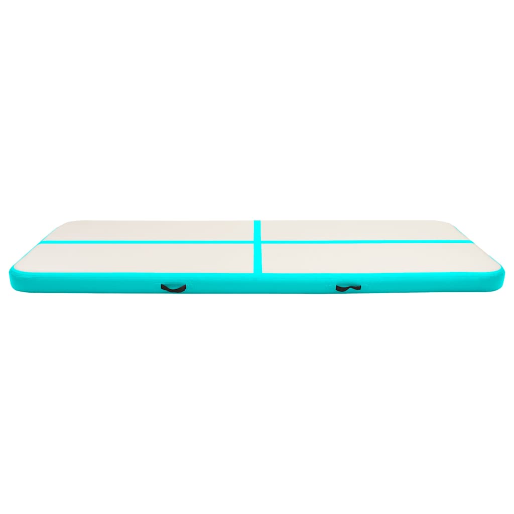 Vidaxl Gymnastics Matte mit Pumpen aufblasbar 500x100x15 cm PVC Grün