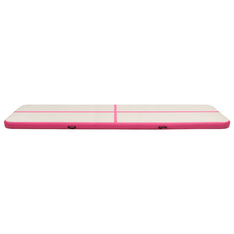 Vidaxl Gymnastics Matte mit Pumpen aufblasbar 700x100x15 cm PVC Pink