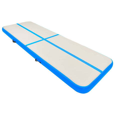 Vidaxl Gymnastics -Matte mit Pumpen aufblasbar 300x100x20 cm PVC Blau
