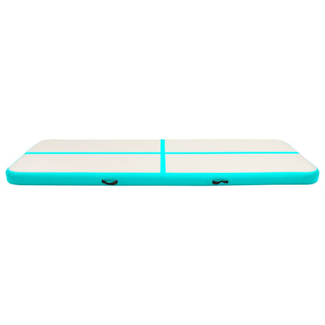 Vidaxl Gymnastics Matte mit Pumpen aufblasbar 400x100x20 cm PVC Grün