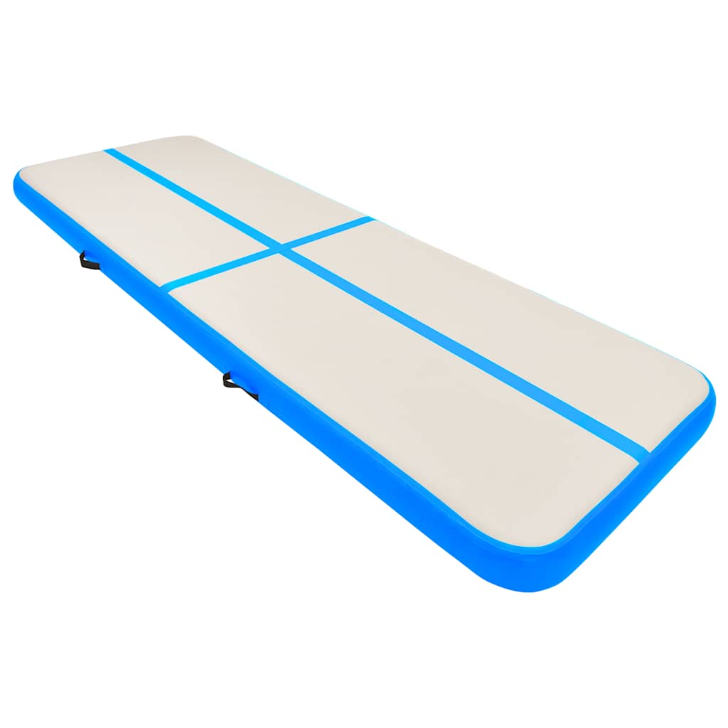 Vidaxl Gymnastics Matte mit Pumpen aufblasbar 500x100x20 cm PVC Blau