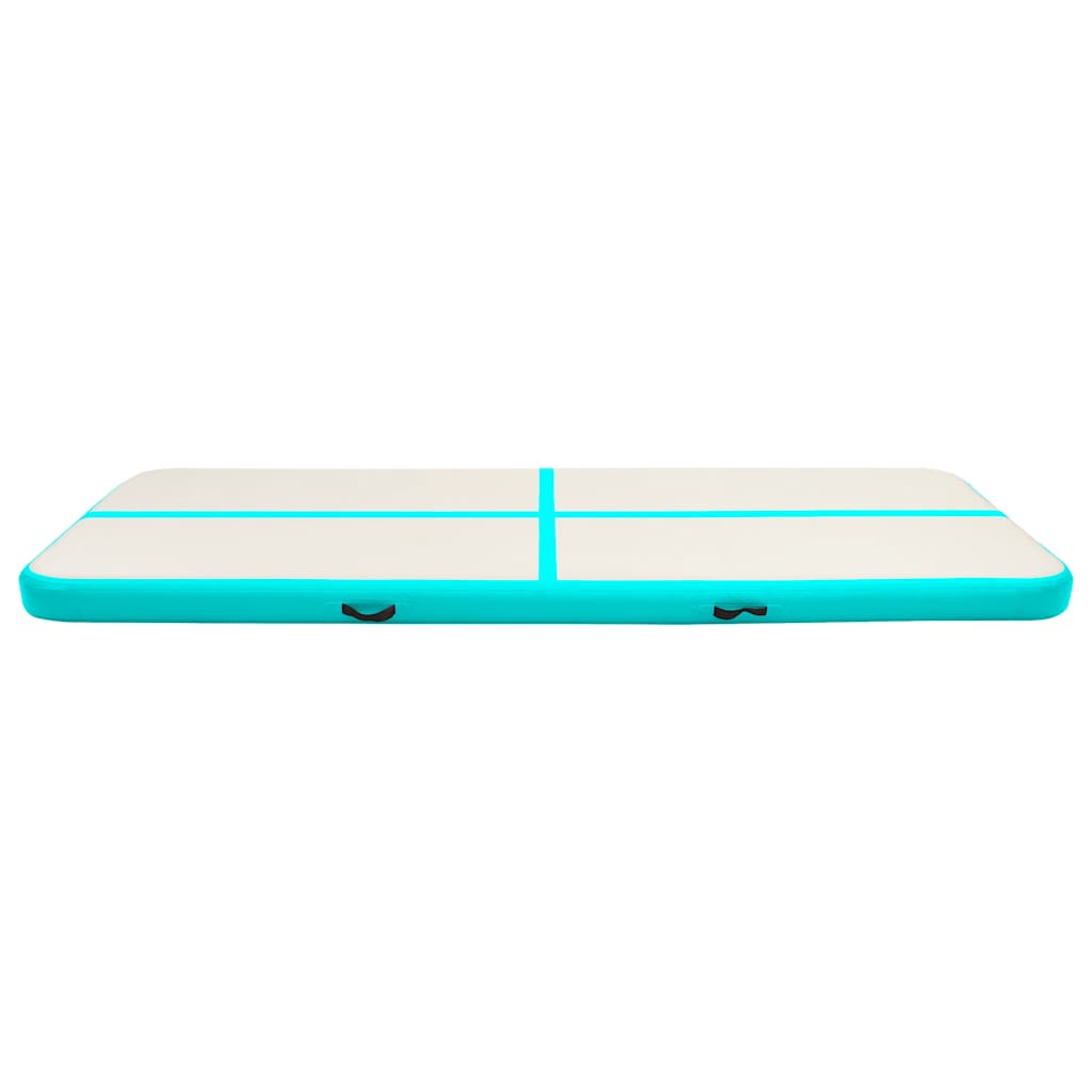 Vidaxl Gymnastics Matte mit Pumpen aufblasbar 500x100x20 cm PVC Grün