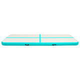 Vidaxl Gymnastics Matte mit Pumpen aufblasbar 500x100x20 cm PVC Grün