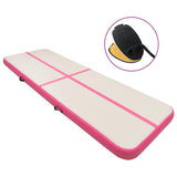 Vidaxl Gymnastics Matte mit Pumpen aufblasbar 600x100x20 cm PVC Pink