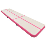 VidaXL Gymnastikmatte mit Pumpe aufblasbar 700x100x20 cm PVC rosa