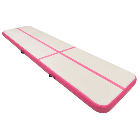 VidaXL Gymnastikmatte mit Pumpe aufblasbar 700x100x20 cm PVC rosa