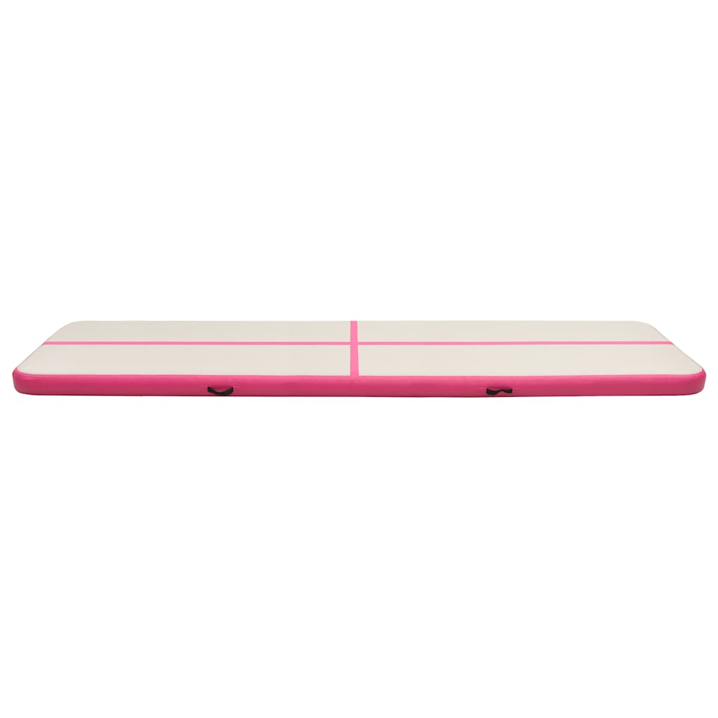 VidaXL Gymnastikmatte mit Pumpe aufblasbar 700x100x20 cm PVC rosa