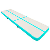 Vidaxl Gymnastics Matte mit Pumpen aufblasbar 700x100x20 cm PVC Grün