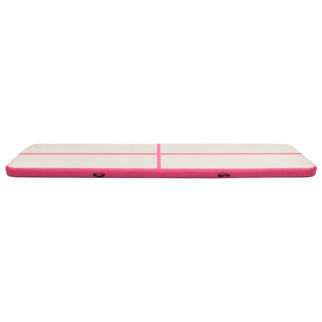 Vidaxl Gymnastics Matte mit Pumpen aufblasbar 800x100x20 cm PVC Pink