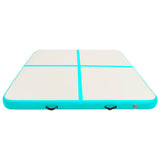 Vidaxl Gymnastics Matte mit Pumpen aufblasbar 200x200x10 cm PVC Grün