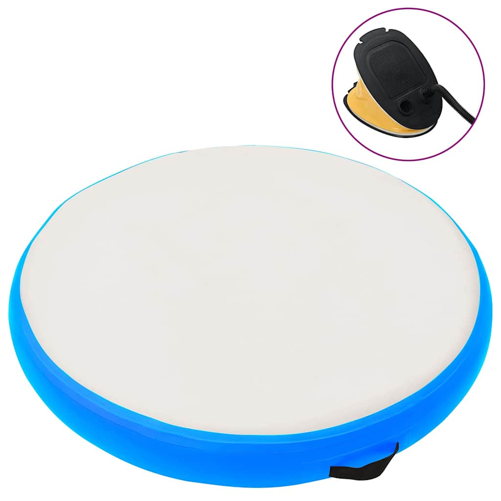 Vidaxx Gymnastikmatte mit Pumpe aufblasbar 100x100x10 cm PVC blau