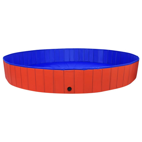 Vidaxl Dog Schwimmbad zusammenklappbar 300 x 40 cm PVC rot